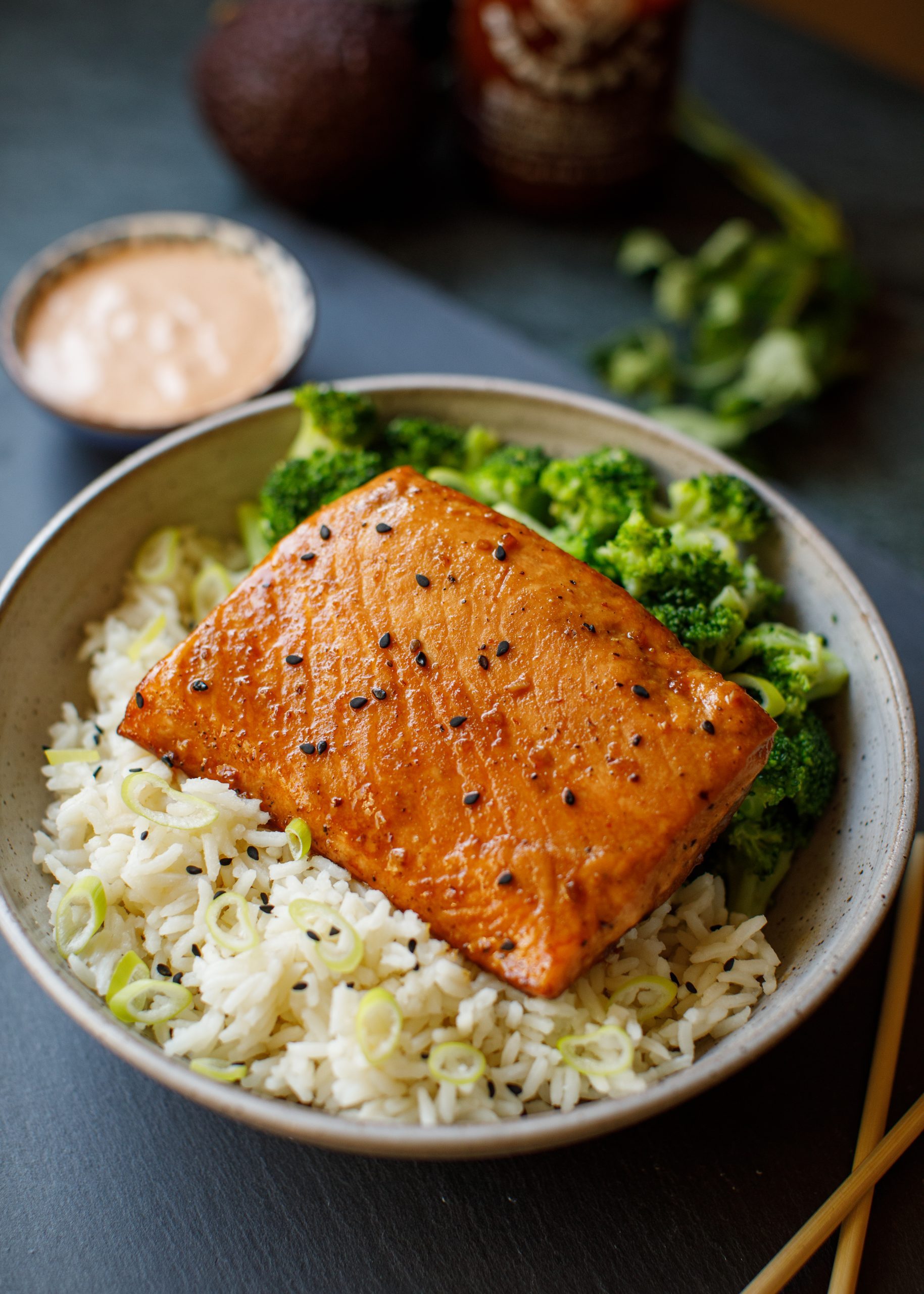 Pan-Seared Salmon with Asparagus & Thai Quinoa
